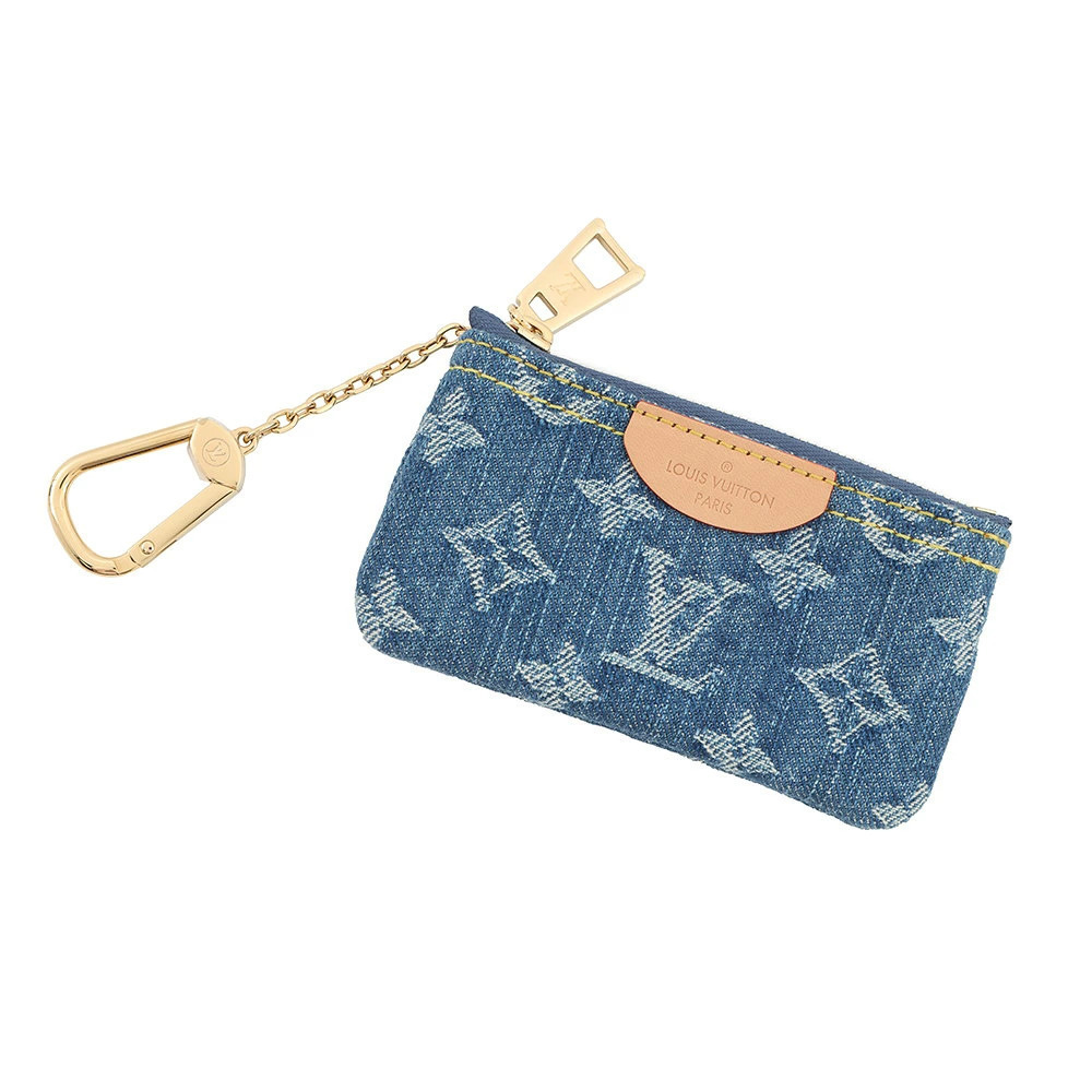 Louis Vuitton coin case Wallet Monogram Denim LV Remix Pochette Wallet